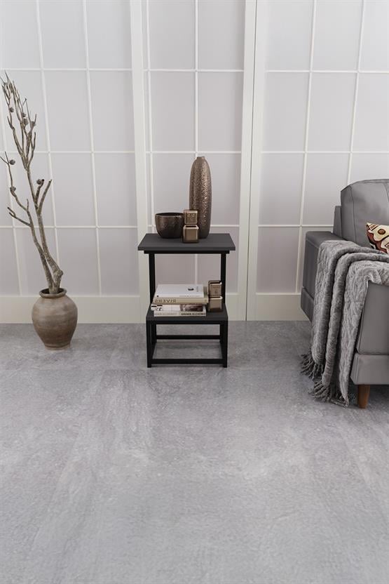 Deconode Authentic 2 Katlı Yan Sehpa Siyah-Antrasit DN1040SA