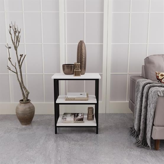 Deconode Classy Yan Sehpa Siyah- Beyaz DN1048SB