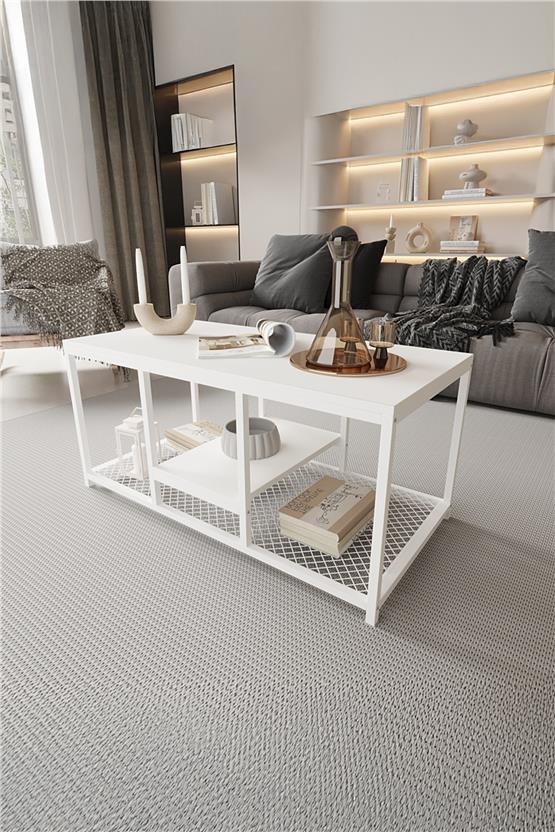 Deconode Cross Orta Sehpa Beyaz- Beyaz DN1038BB