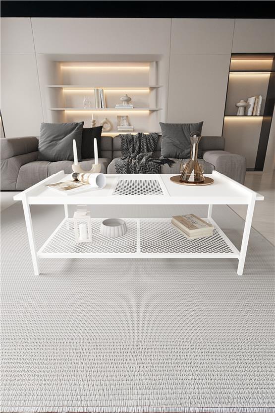 Deconode Elegance Orta Sehpa Beyaz- Beyaz DN1042BB