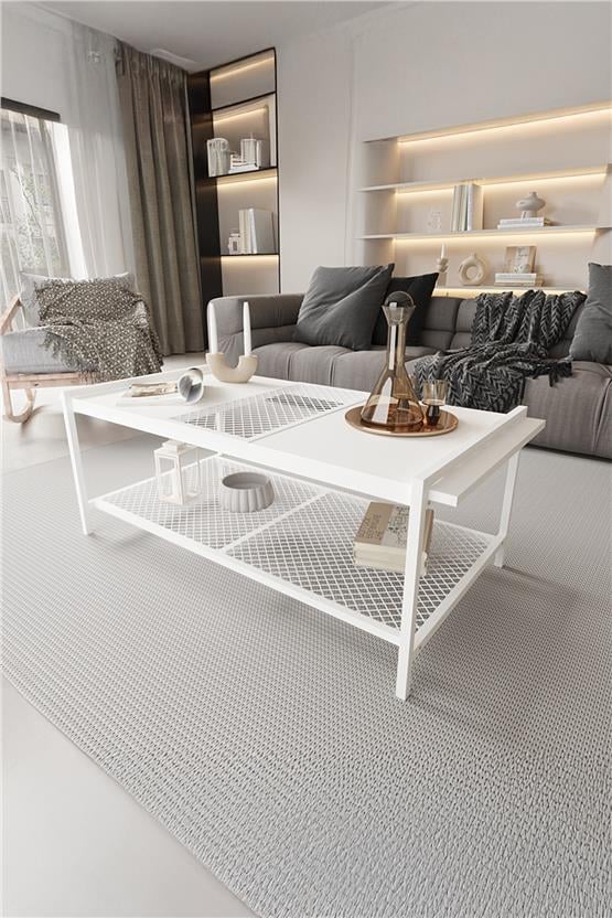 Deconode Elegance Orta Sehpa Beyaz- Beyaz DN1042BB