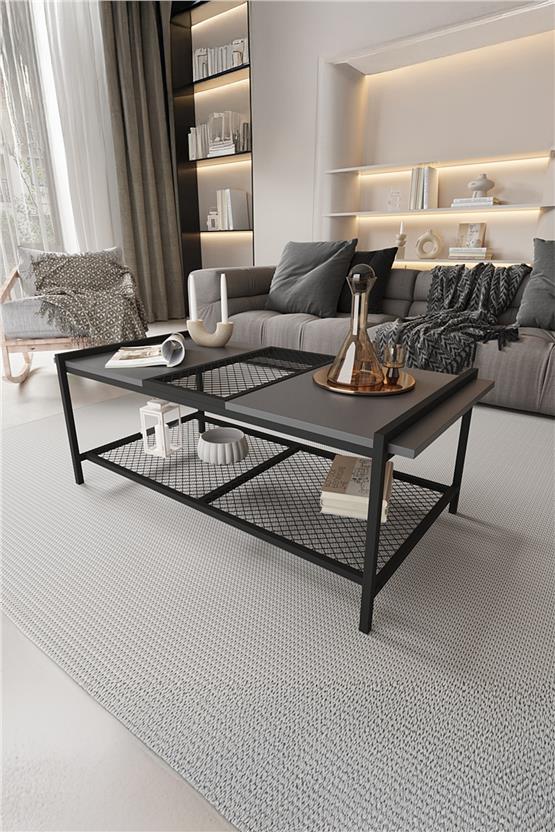 Deconode Elegance Orta Sehpa Siyah-Antrasit DN1042SA