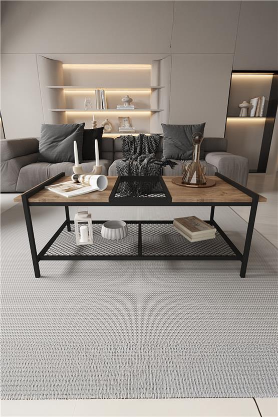 Deconode Elegance Orta Sehpa Siyah-Kahverengi DN1042SK