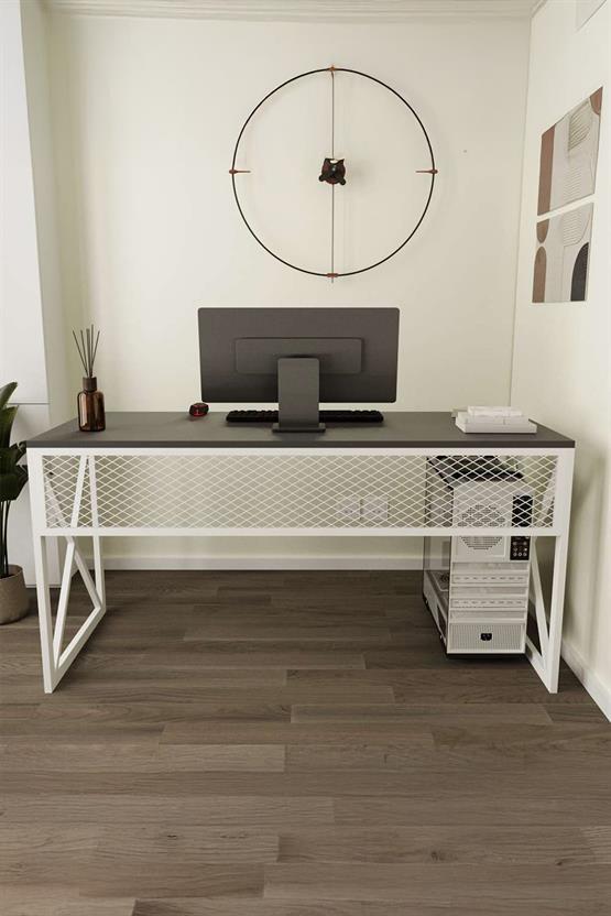 Deconode Exclusive Ofis Masası Beyaz-Antrasit DN1125BA