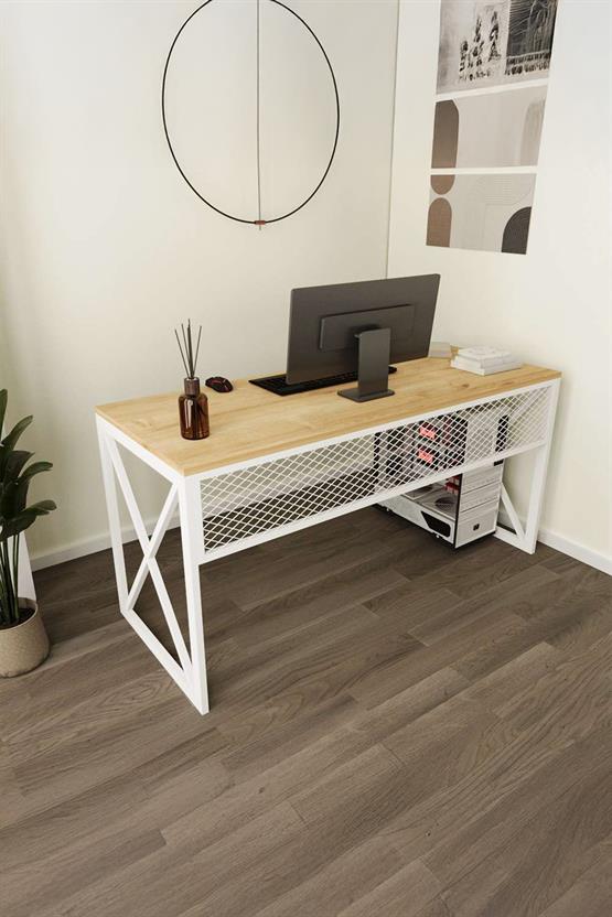 Deconode Exclusive Ofis Masası Beyaz-Çam DN1125BÇ