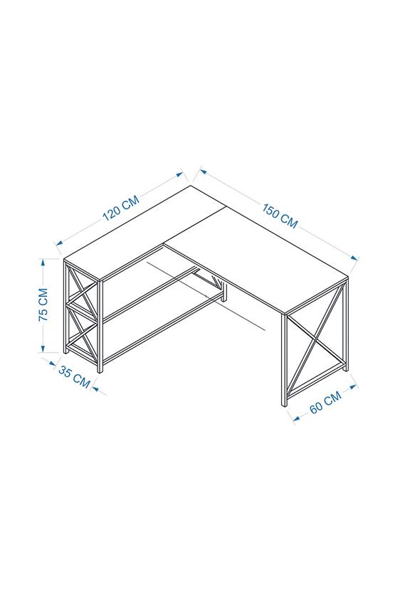 Deconode Flexy L Çalışma Masası Antrasit DN1105A