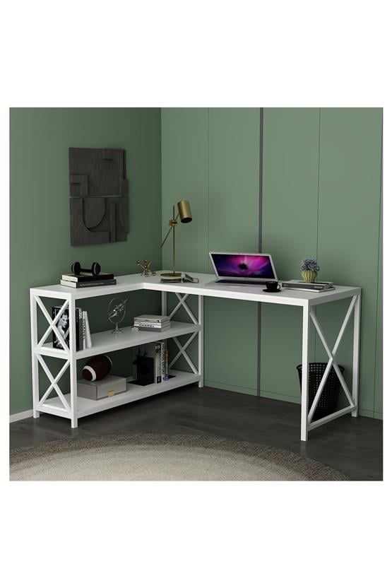 Deconode Flexy L Çalışma Masası Beyaz DN1105B