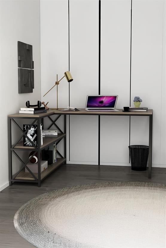 Deconode Flexy L Çalışma Masası Kahverengi DN1105K