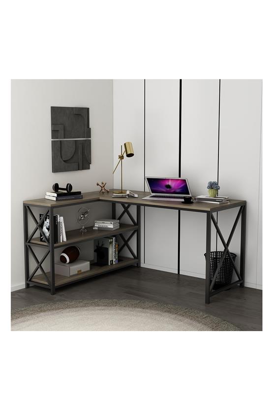 Deconode Flexy L Çalışma Masası Kahverengi DN1105K