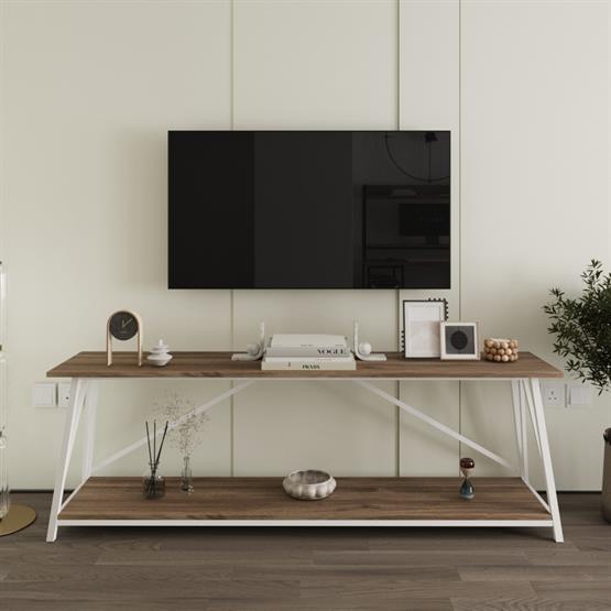 Deconode Horizon Konsol Beyaz-Kahverengi DN1062BK