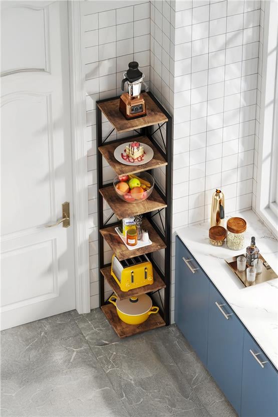 Deconode Logan 5 Katlı Köşe Kitaplık Beyaz- Beyaz DN1127BB