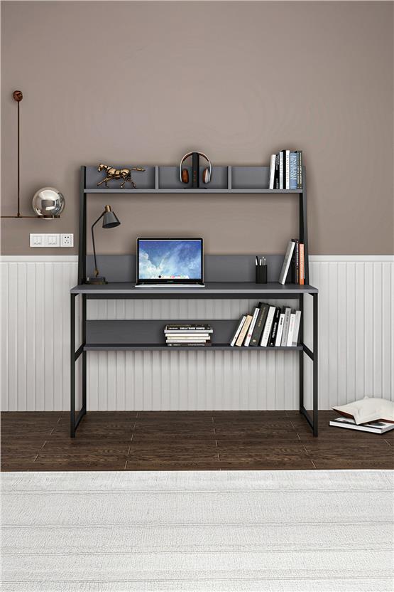 Deconode Majestic 90 Çocuk Çalışma Masası Siyah-Antrasit DN1094SA