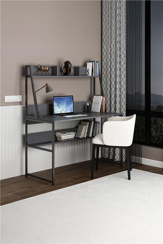 Deconode Majestic 90 Çocuk Çalışma Masası Siyah-Antrasit DN1094SA