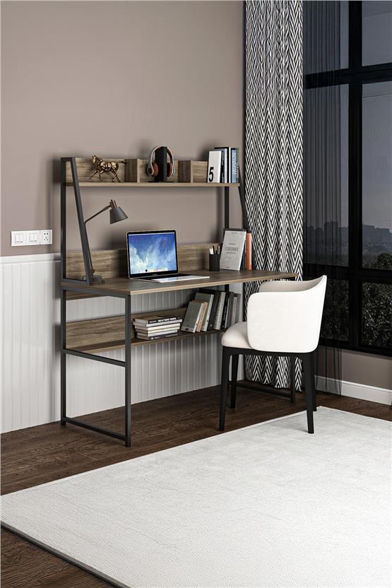 Deconode Majestic 90 Çocuk Çalışma Masası Siyah-Kahverengi DN1094SK