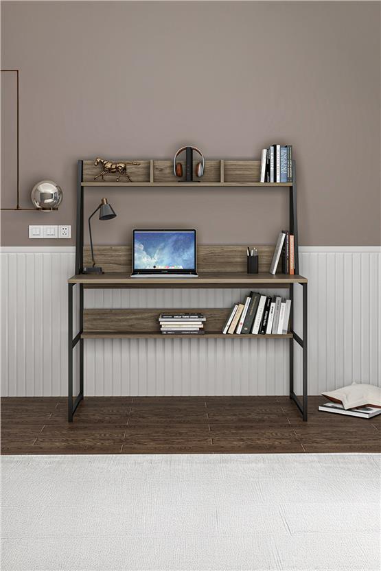 Deconode Majestic 90 Çocuk Çalışma Masası Siyah-Kahverengi DN1094SK