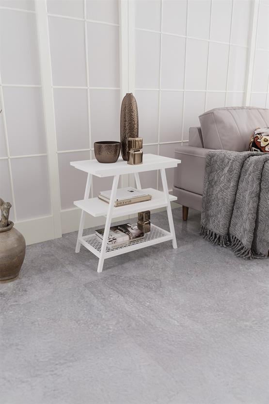 Deconode Marla Yan Sehpa Beyaz- Beyaz DN1071BB