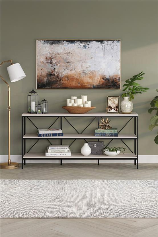 Deconode Mercury 3 Raflı Konsol Siyah- Beyaz DN1152SB