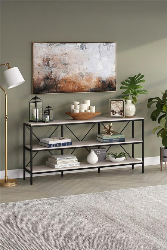 Deconode Mercury 3 Raflı Konsol Siyah- Beyaz DN1152SB