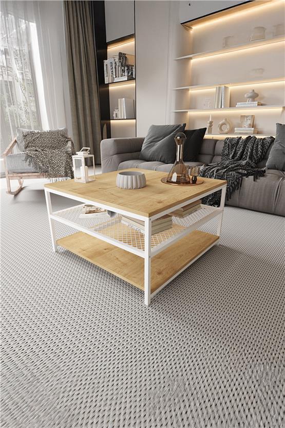 Deconode Mirage Orta Sehpa Beyaz-Çam DN1045BÇ