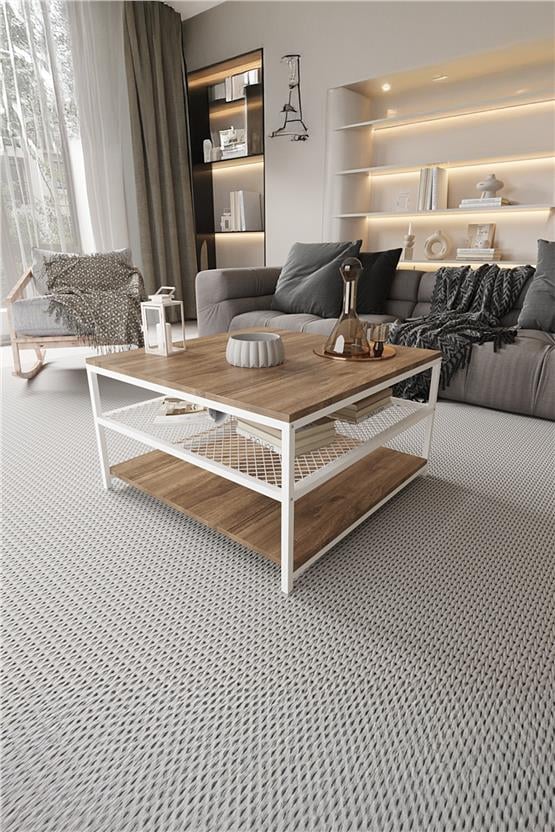 Deconode Mirage Orta Sehpa  Beyaz-Kahverengi DN1045BK