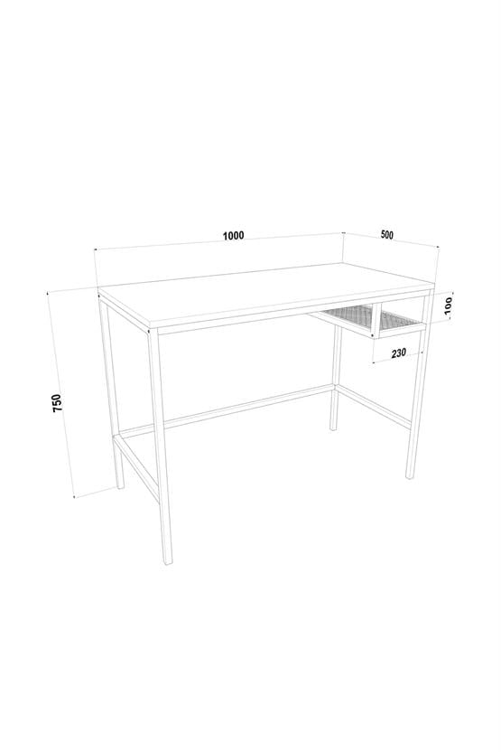 Deconode Mono Çalışma Masası Beyaz-Beyaz DN1157BB