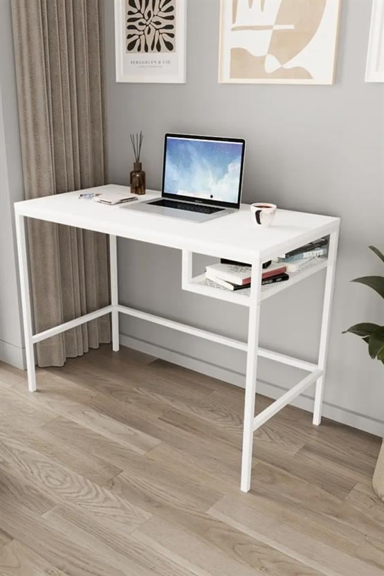 Deconode Mono Çalışma Masası Beyaz-Beyaz DN1157BB
