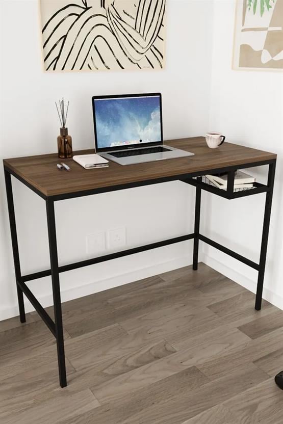 Deconode Mono Çalışma Masası Siyah-Kahverengi DN1157SK