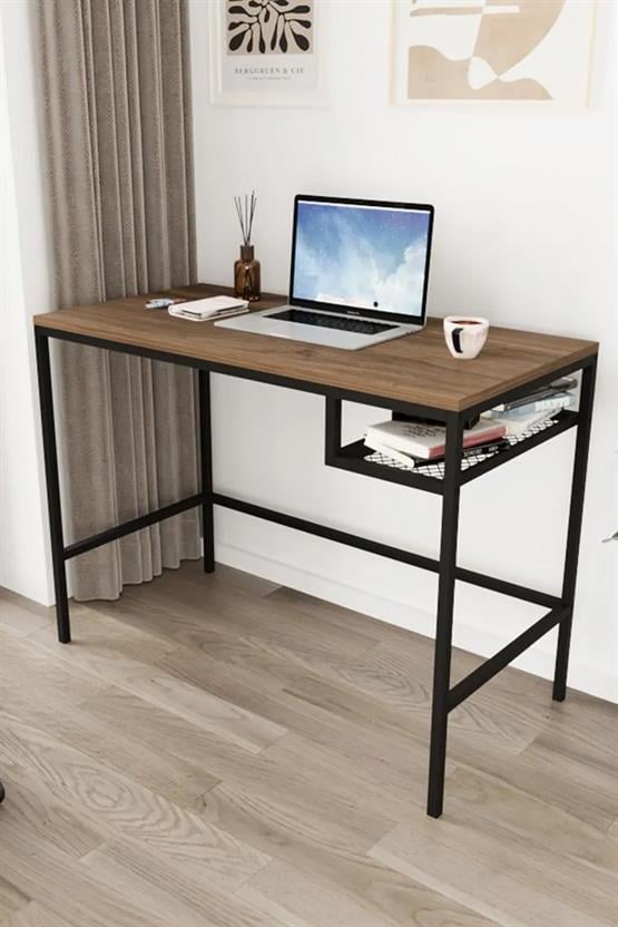 Deconode Mono Çalışma Masası Siyah-Kahverengi DN1157SK