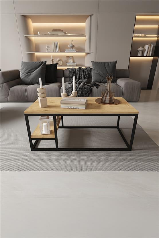 Deconode Octavio Orta Sehpa Siyah-Çam DN1111SÇ
