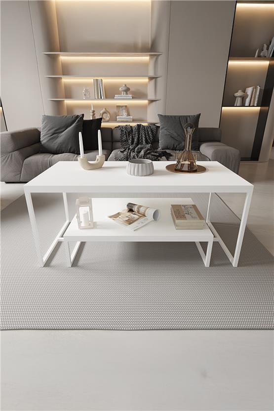 Deconode Olympus Orta Sehpa Beyaz- Beyaz DN1101BB