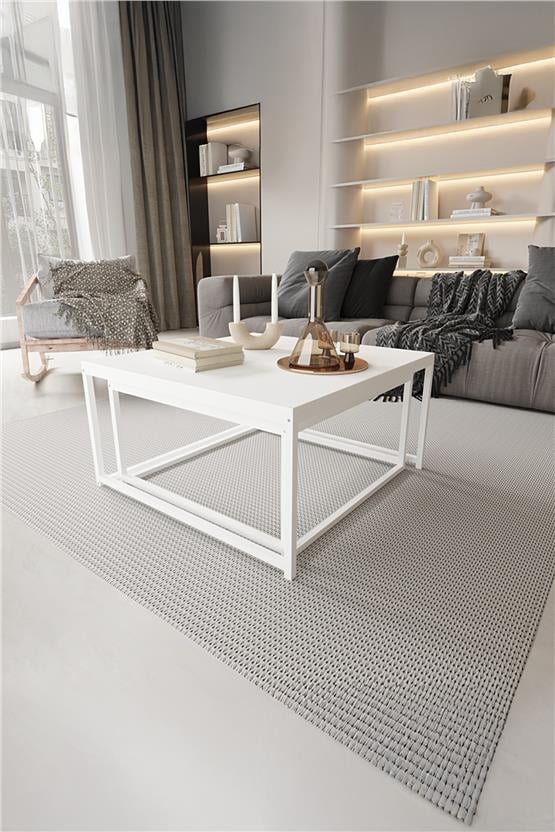 Deconode Prestige 2li Orta Sehpa Seti Beyaz- Beyaz DN1116BB