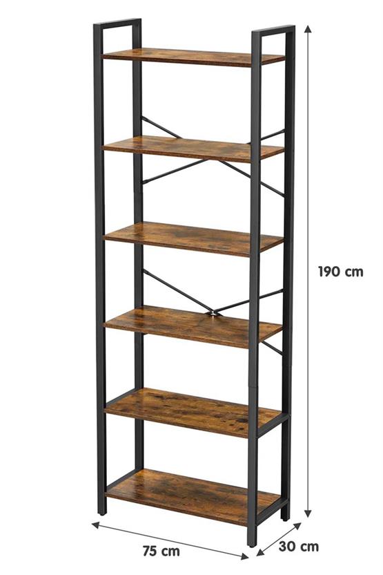 Deconode Elsa 190 Kitaplık Kahverengi DN1115SK
