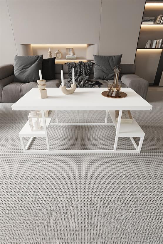 Deconode Serenade Orta Sehpa Beyaz- Beyaz DN1080BB