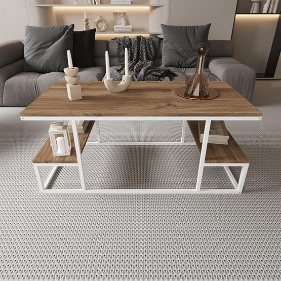 Deconode Serenade Orta Sehpa  Beyaz-Kahverengi DN1080BK