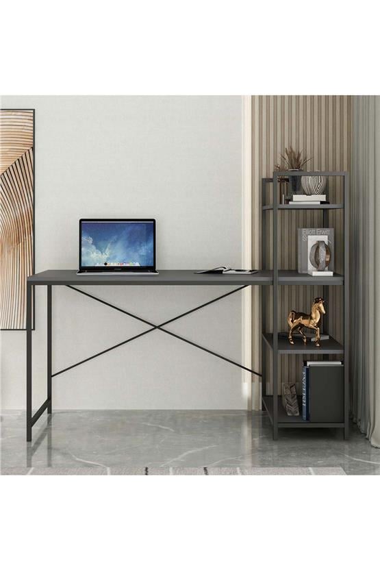 Deconode Smart Raflı Çalışma Masası Antrasit DN1104A