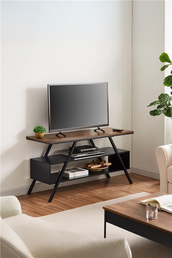 Deconode Stellar TV Sehpası Siyah-Kahverengi DN1077SK