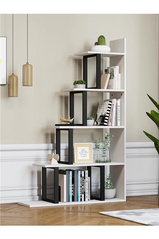 Deconode Step Kitaplık Beyaz DN1126B