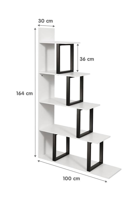 Deconode Step Kitaplık Beyaz DN1126B