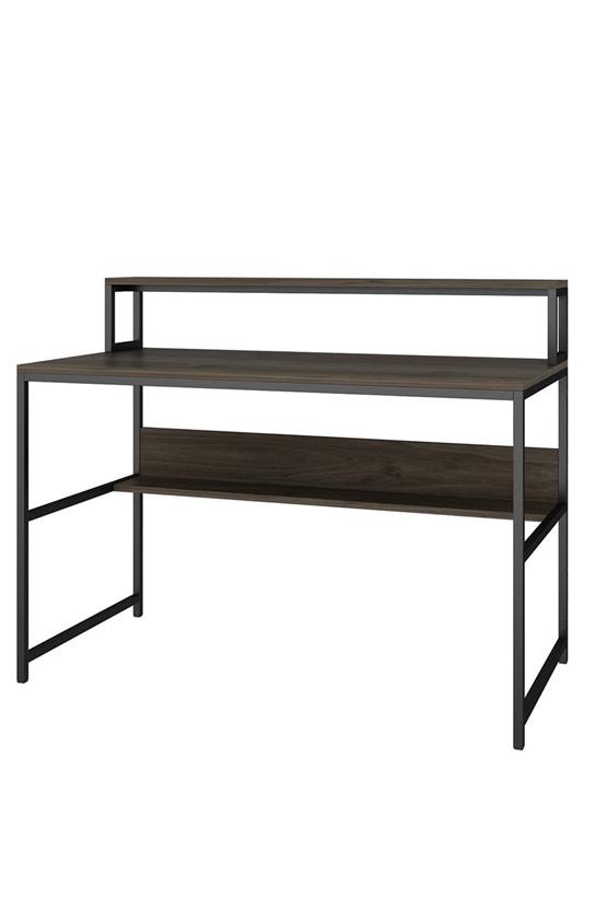 Deconode Trendy Monitör Raflı Çalışma Masası Kahverengi DN1106K