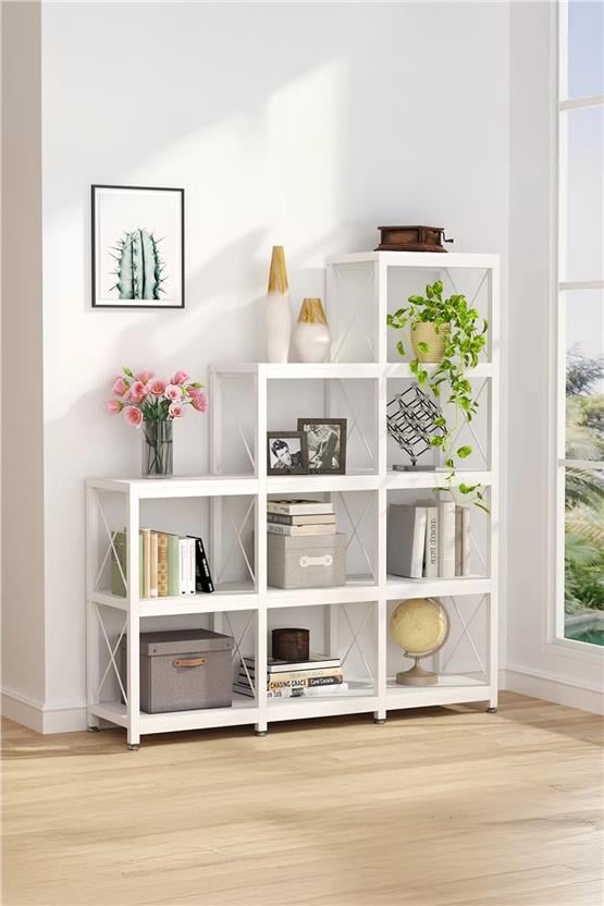 Deconode Verona Merdiven Kitaplık Beyaz- Beyaz DN1146BB