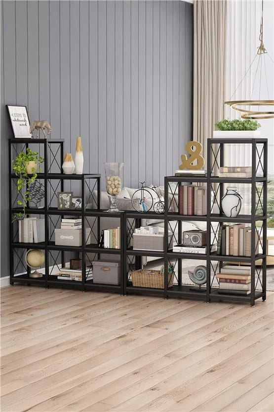 Deconode Verona Merdiven Kitaplık Siyah-Antrasit DN1146SA