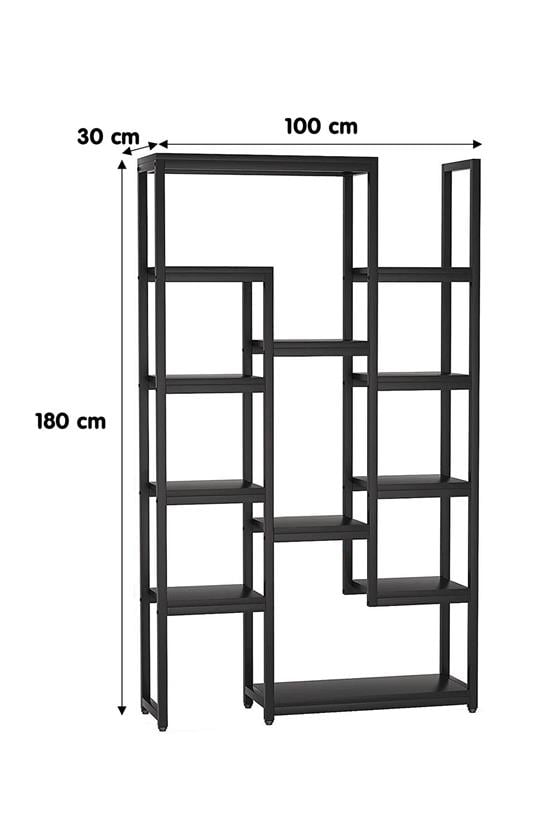 Deconode Zen Kitaplık Siyah Antirasit  DN1075S