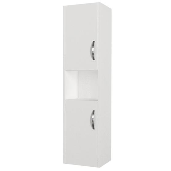 Dekorister 2 Kapaklı Asma Banyo Boy Dolabı Beyaz