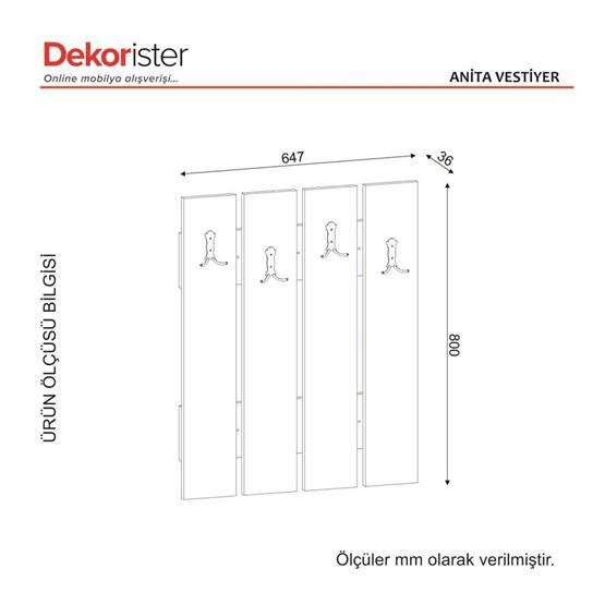 Dekorister Anita Vestiyer Beyaz