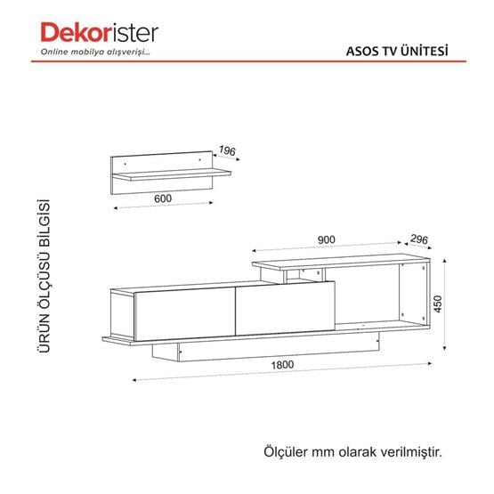 Dekorister Asos Tv Ünitesi BeyazCeviz