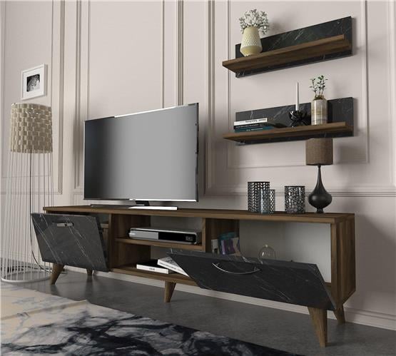 Dekorister Ayden Tv Ünitesi CevizMermer