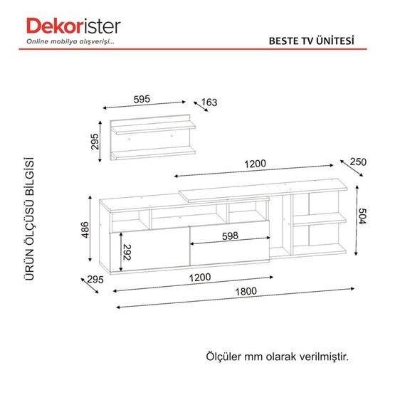 Dekorister Beste Tv ünitesi BeyazCeviz