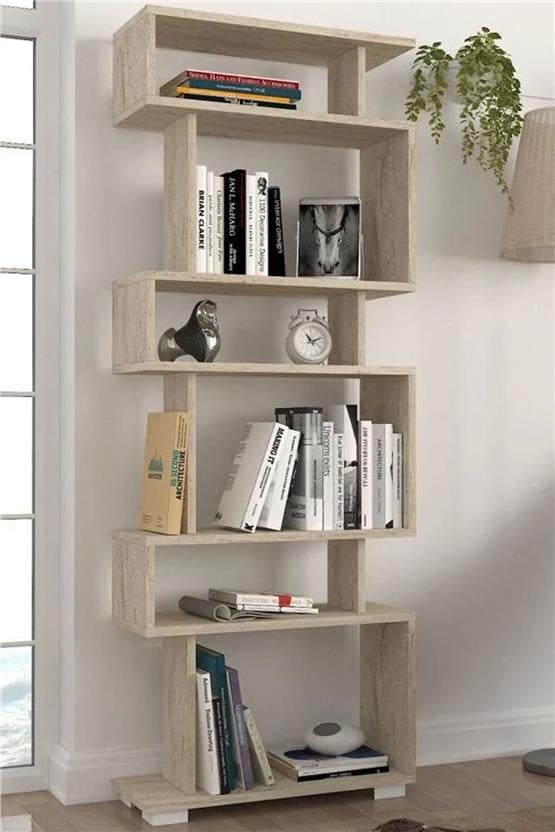 Dekorister Blok Kitaplık Traverten