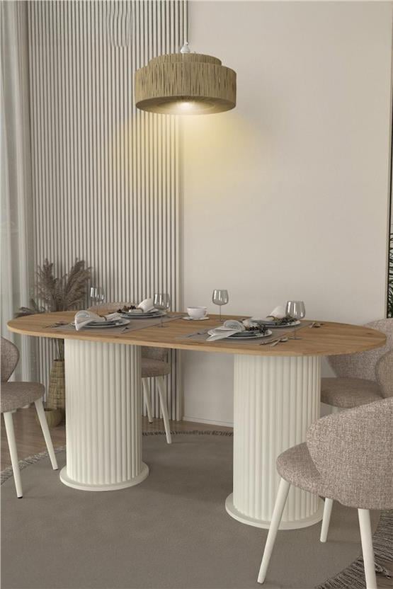 Dekorister Bohema Yemek Masası Aytaşı - Sepet 180cm