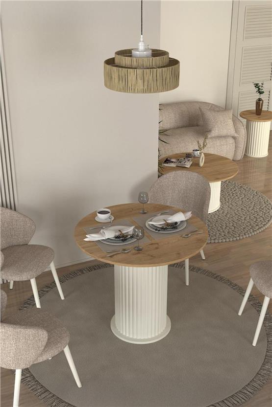 Dekorister Bohema Yemek Masası Aytaşı - Sepet 90cm